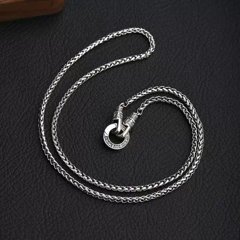 Vintage Tibetan Dragon Bone Necklace