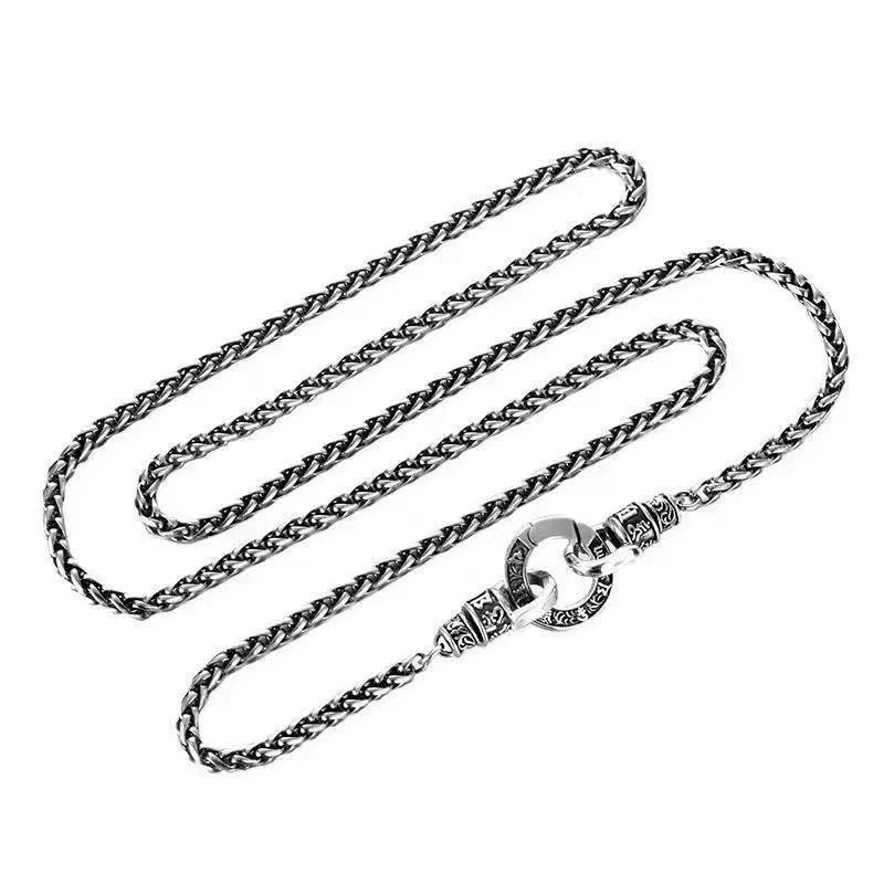Vintage Tibetan Dragon Bone Necklace