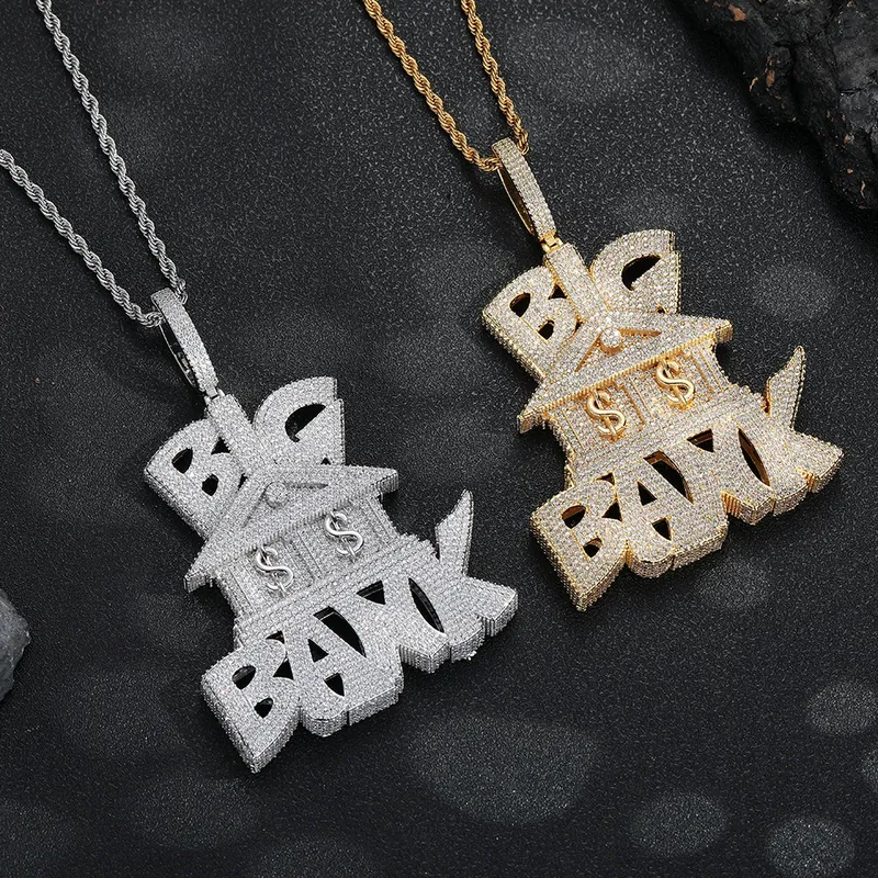 Copper Zircon Money Bag Pendant Necklace