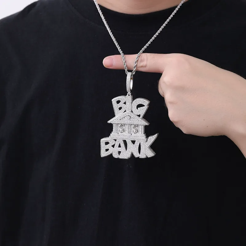 Copper Zircon Money Bag Pendant Necklace