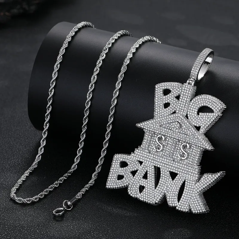 Copper Zircon Money Bag Pendant Necklace