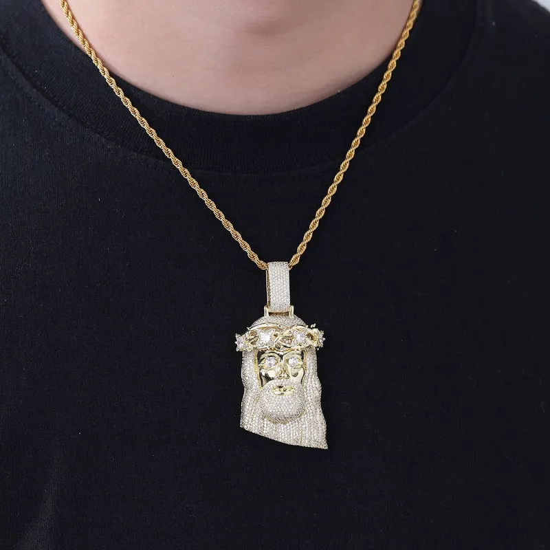 Copper Zircon Flower Portrait Pendant