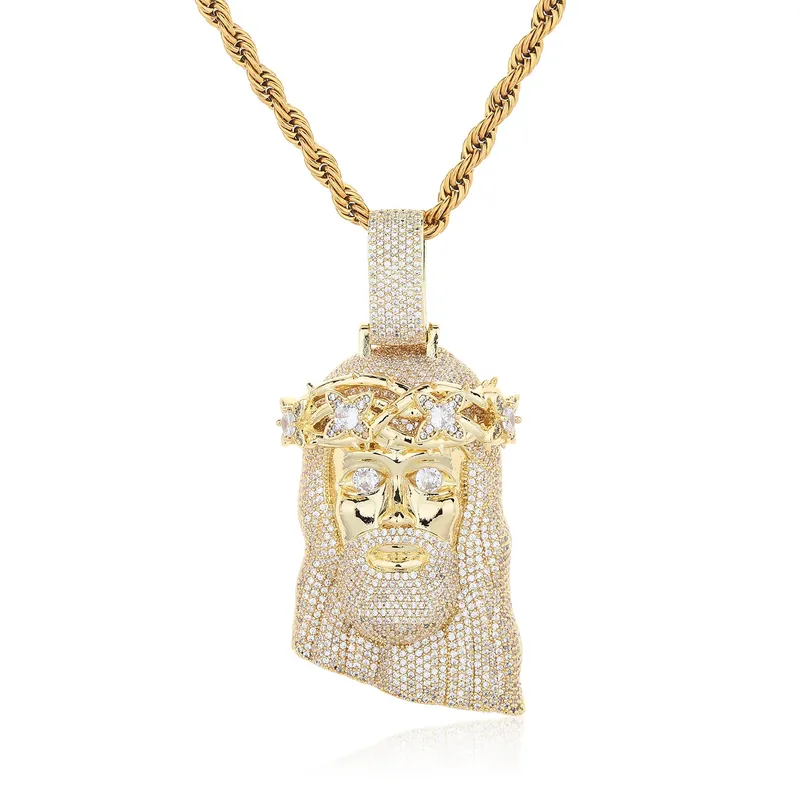 Copper Zircon Flower Portrait Pendant