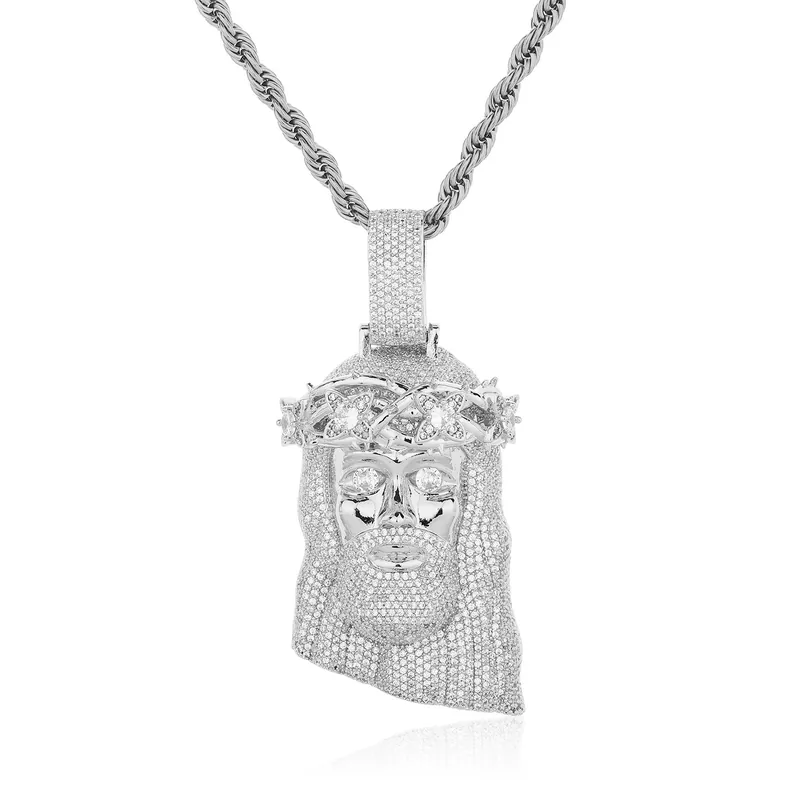 Copper Zircon Flower Portrait Pendant