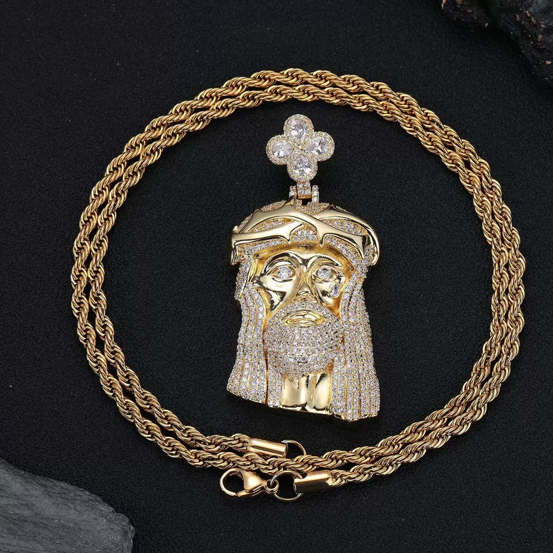 Copper Zircon Thorn Portrait Pendant