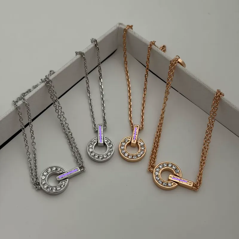 Zircon Coin Pendant Necklace Charm