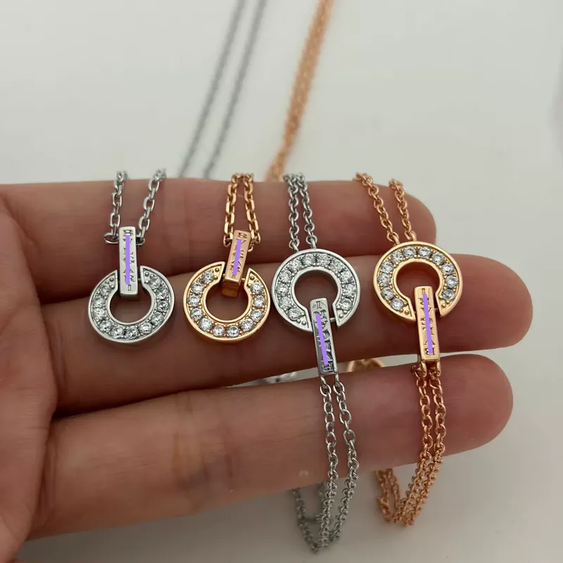 Zircon Coin Pendant Necklace Charm