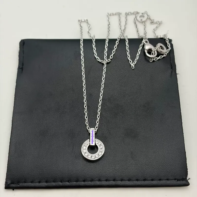 Zircon Coin Pendant Necklace Charm