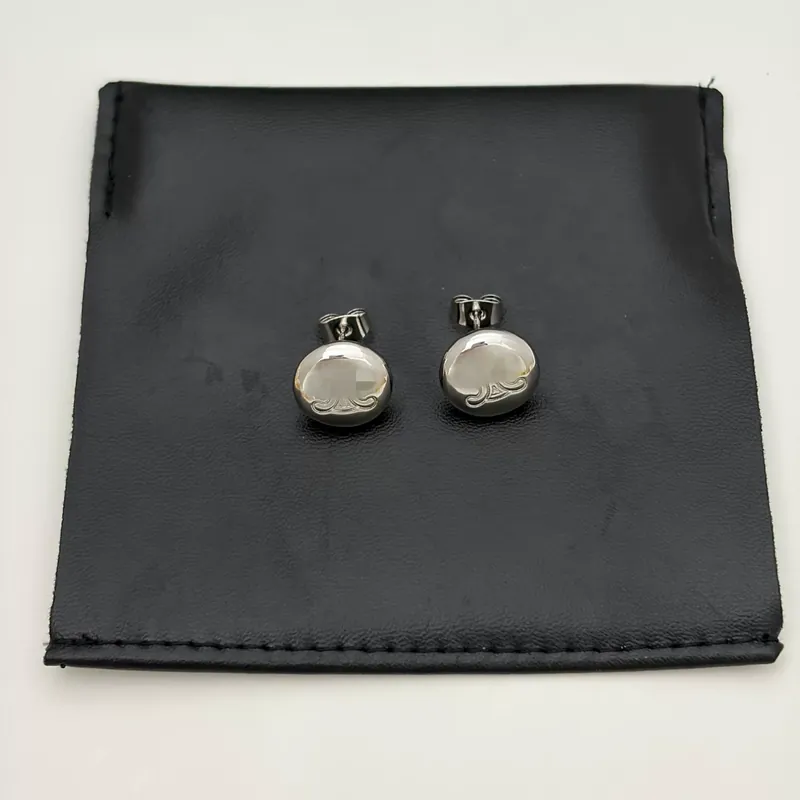 Metall Bohne Stecker Ohrringe Minimalistisch