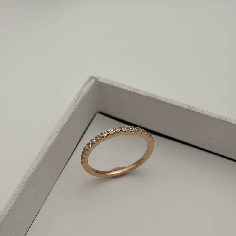 Zircon Rose Gold Stacking Ring