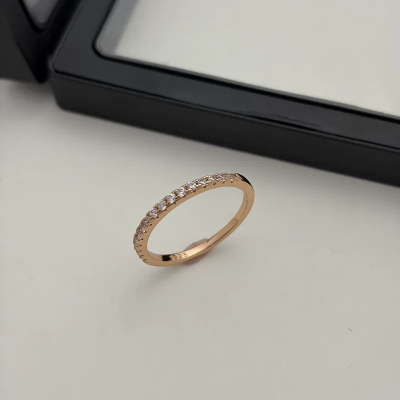 Zircon Rose Gold Stacking Ring