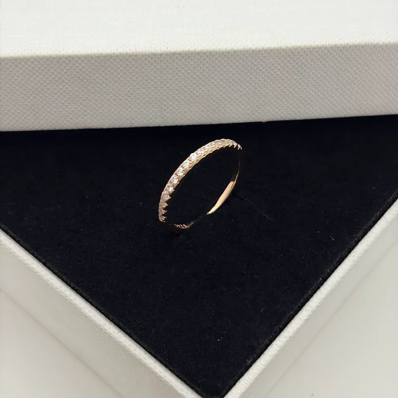 Zircon Rose Gold Stacking Ring