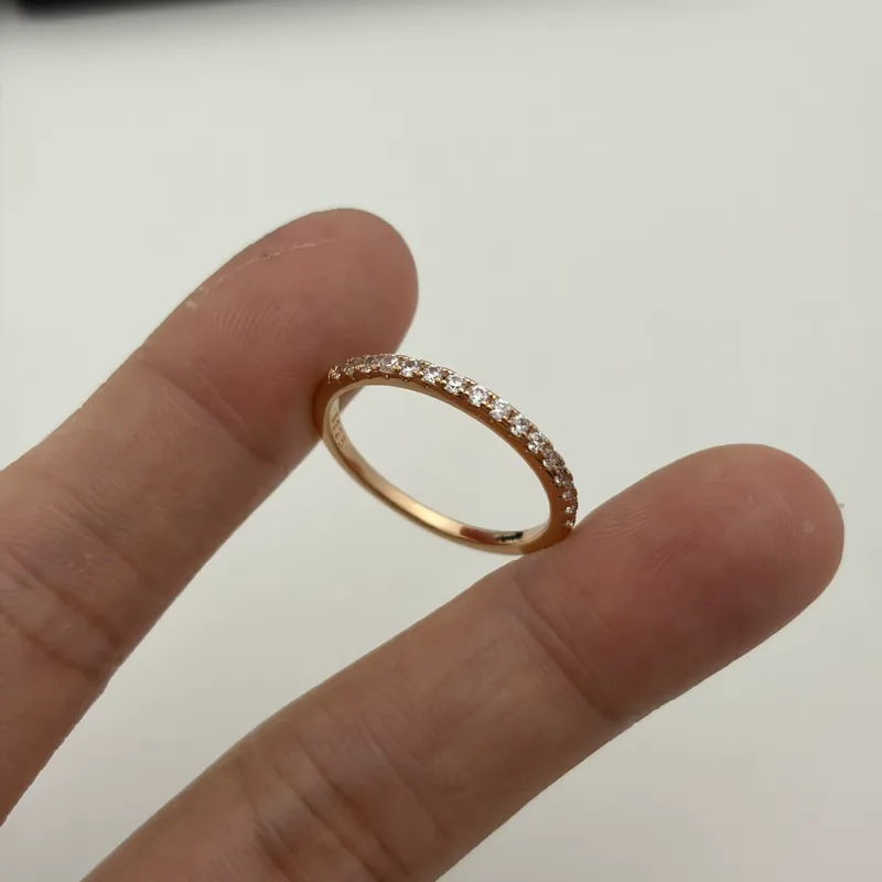 Zircon Rose Gold Stacking Ring