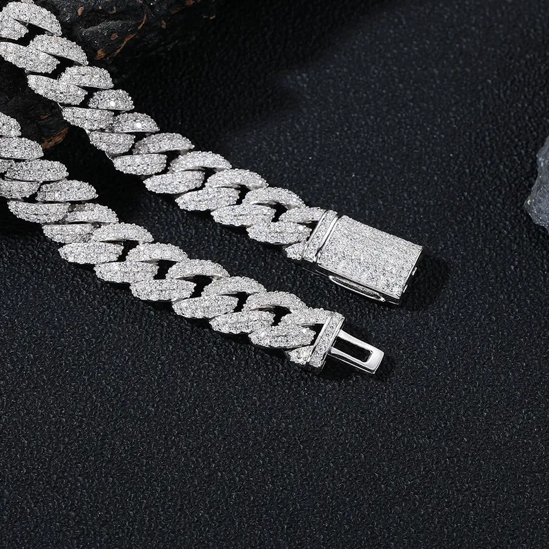 Copper Moissanite Bubble Cuban Chain
