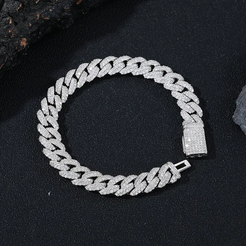 Copper Moissanite Bubble Cuban Chain
