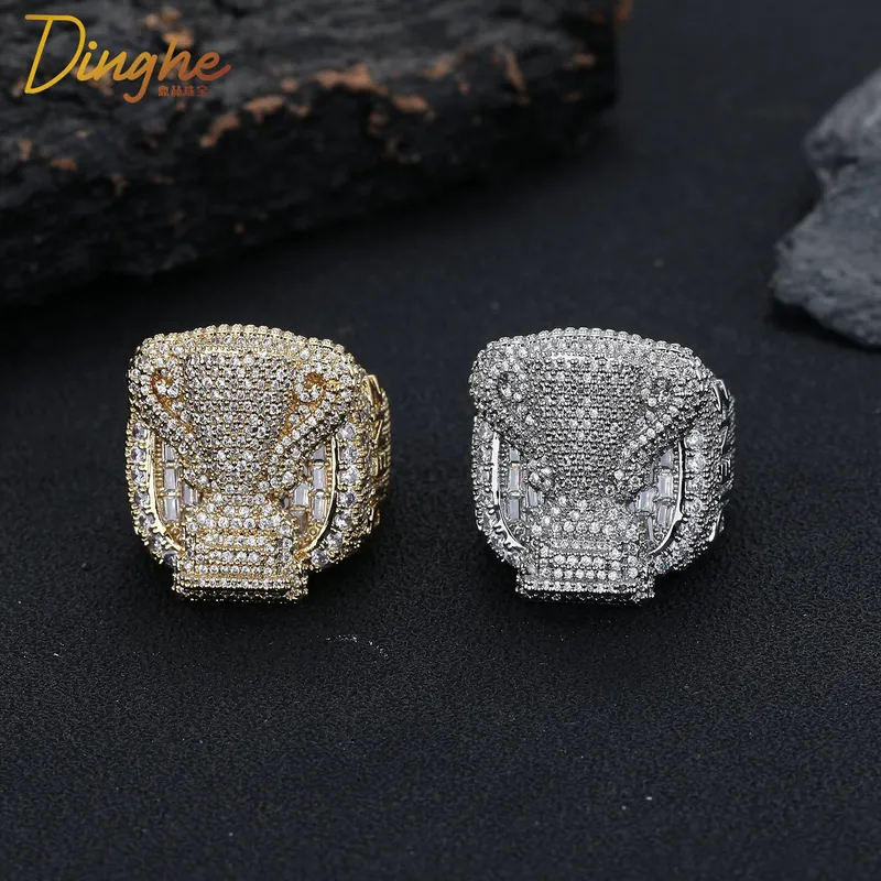 Copper Zircon Hip-Hop Ring