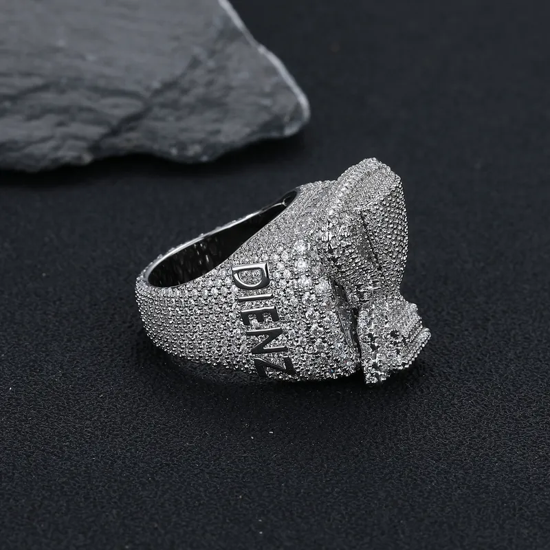 Copper Zircon Hip-Hop Ring