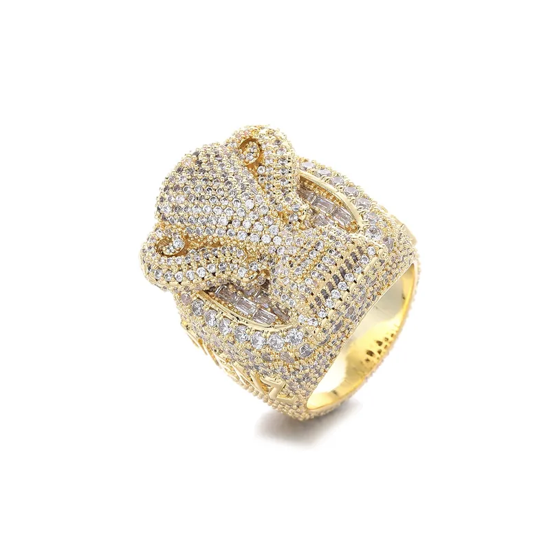 Copper Zircon Hip-Hop Ring