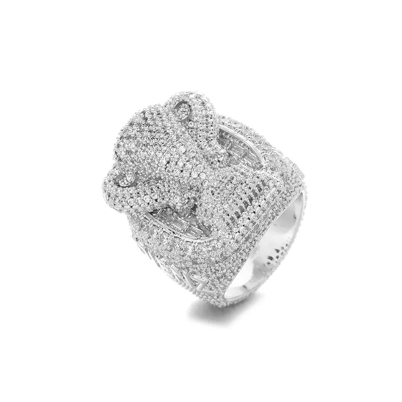 Copper Zircon Hip-Hop Ring