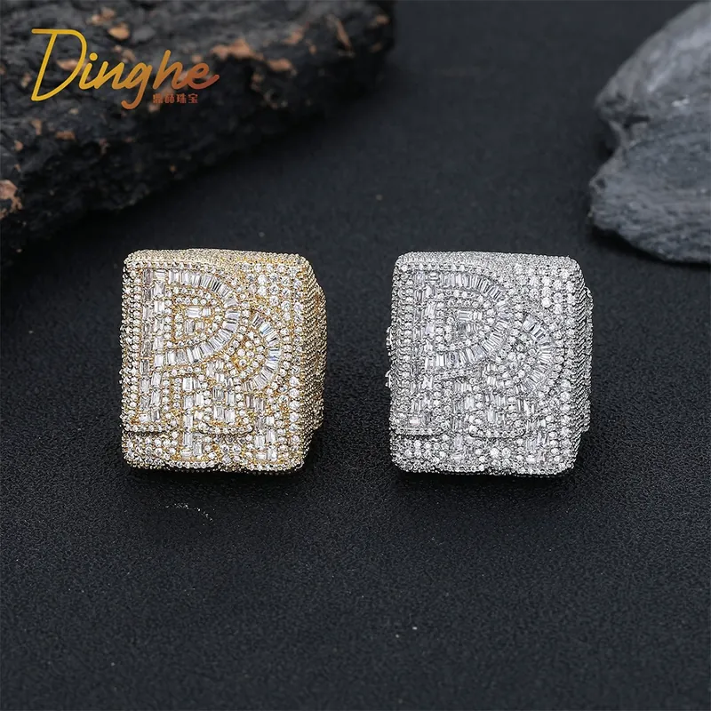 Copper Zircon Letter R Ring