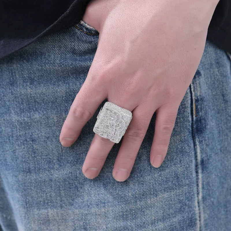 Copper Zircon Letter R Ring