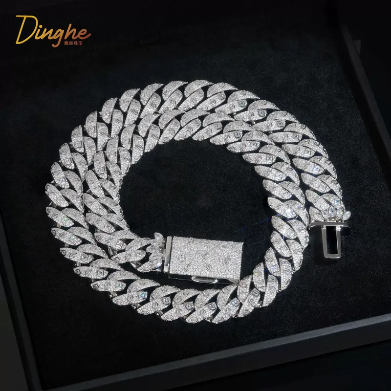 Copper Zircon Bubble Cuban Chain