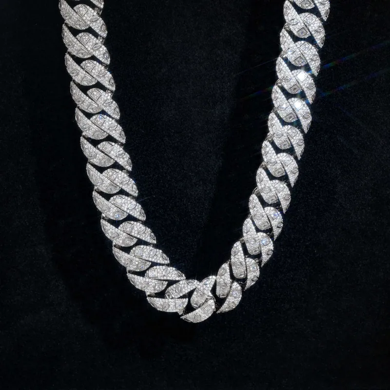 Copper Zircon Bubble Cuban Chain