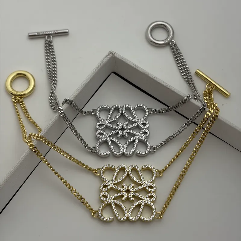 Zircon Ruyi Knot Double Layer Bracelet