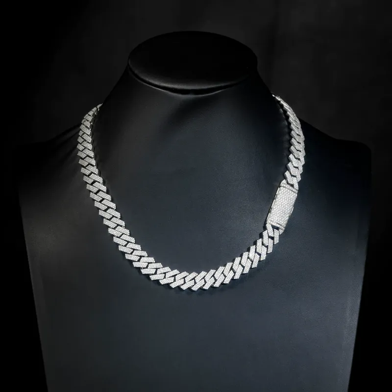 Copper Zircon Diamond Cuban Chain