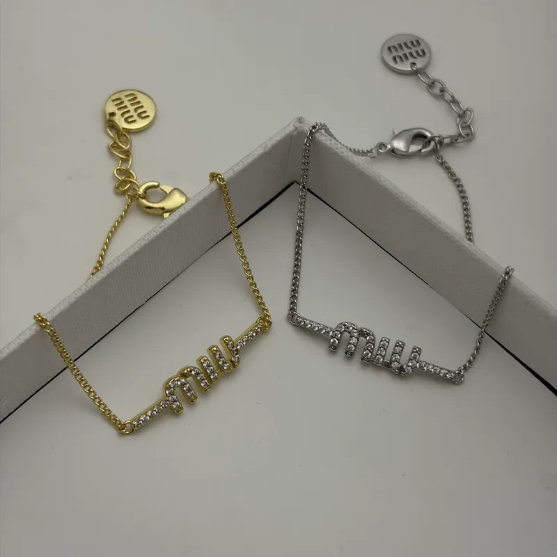 Zircon M Letter Bracelet Sparkling