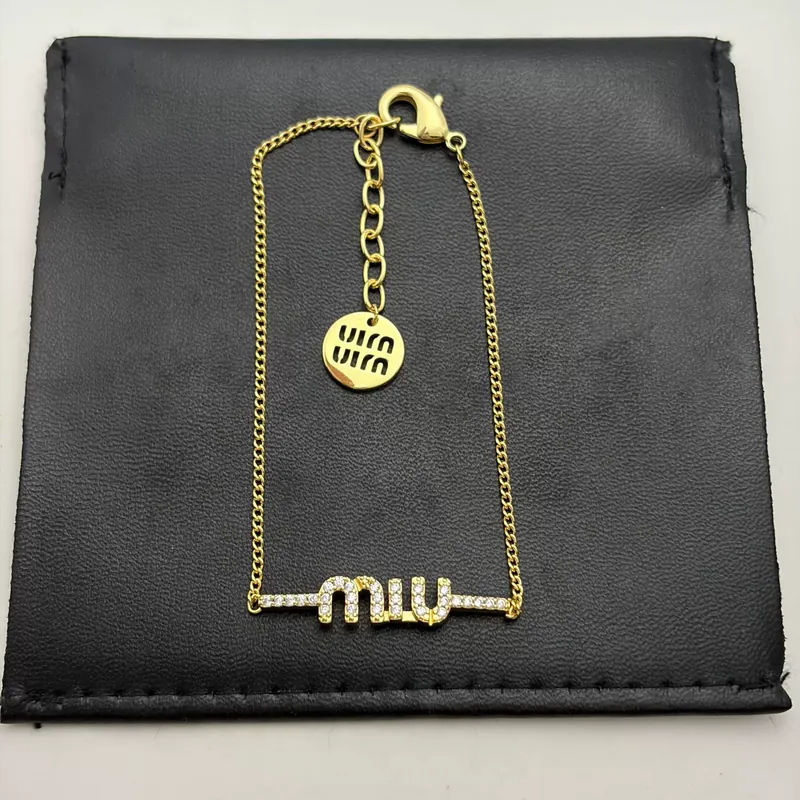 Zircon M Letter Bracelet Sparkling