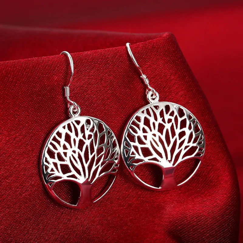 Stainless Steel Tree of Life Earrings