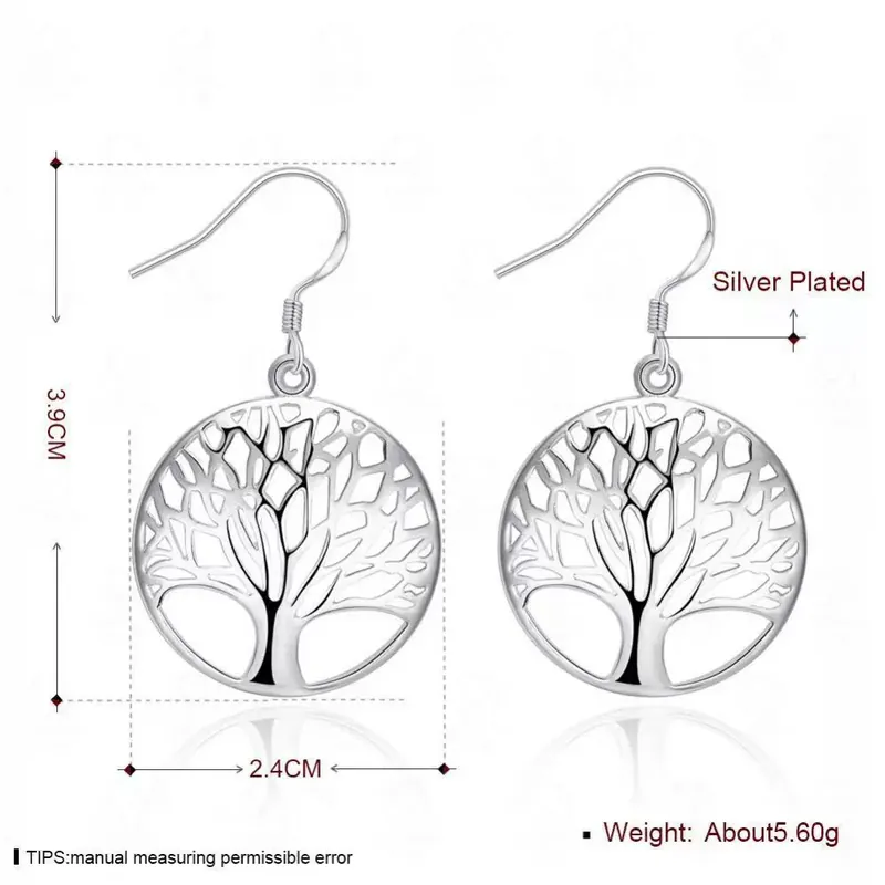 Stainless Steel Tree of Life Earrings