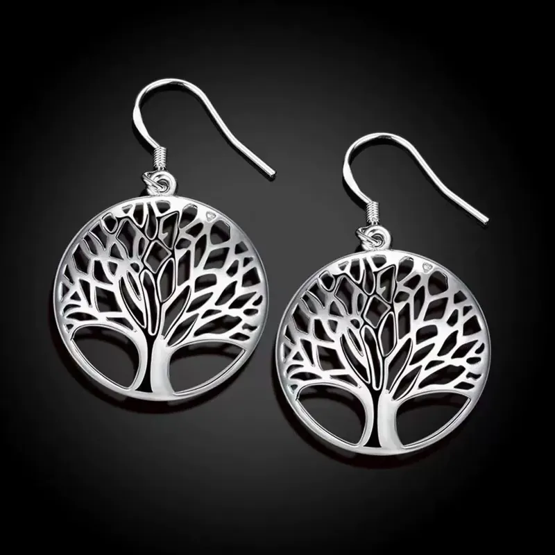 Stainless Steel Tree of Life Earrings