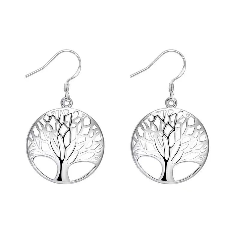 Stainless Steel Tree of Life Earrings