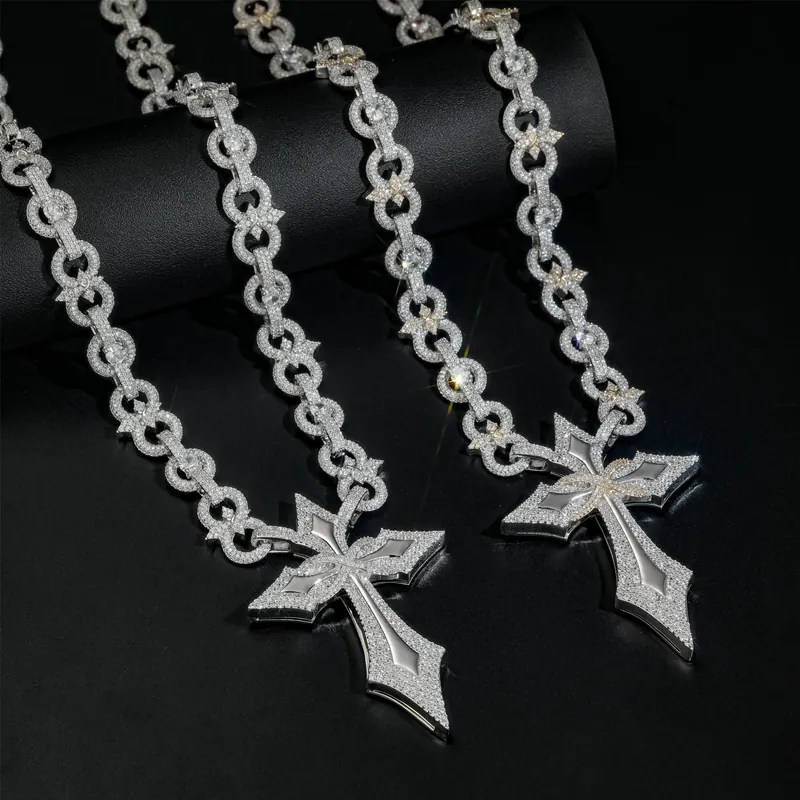 Kupfer Zirkonia Kreuz Kubanische Kette