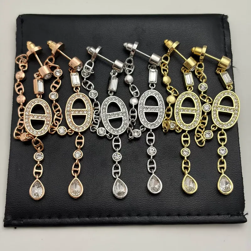 Zircon Tassel Drop Earrings