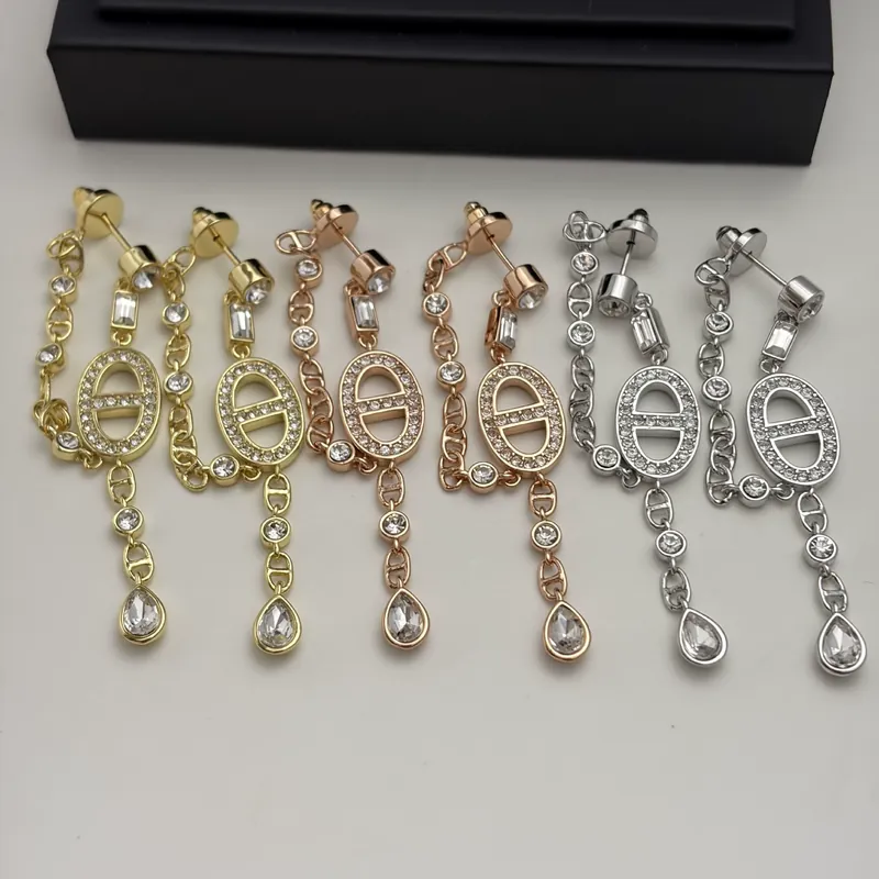 Zircon Tassel Drop Earrings