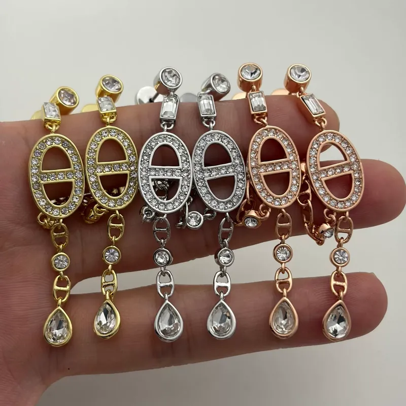 Zircon Tassel Drop Earrings