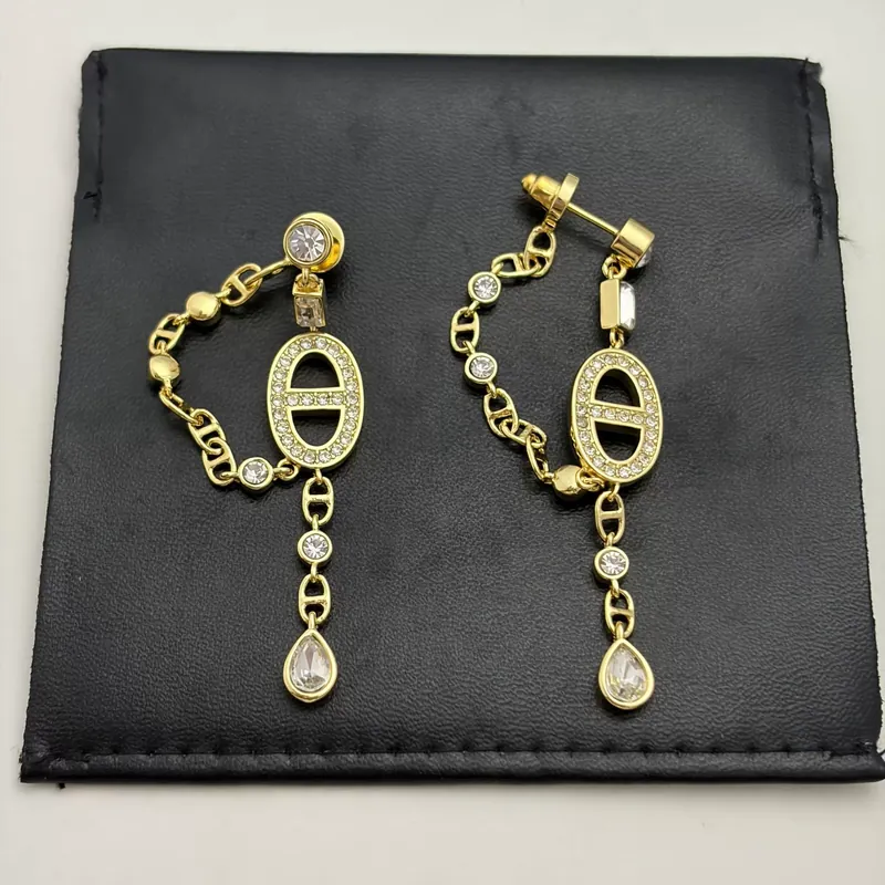 Zircon Tassel Drop Earrings
