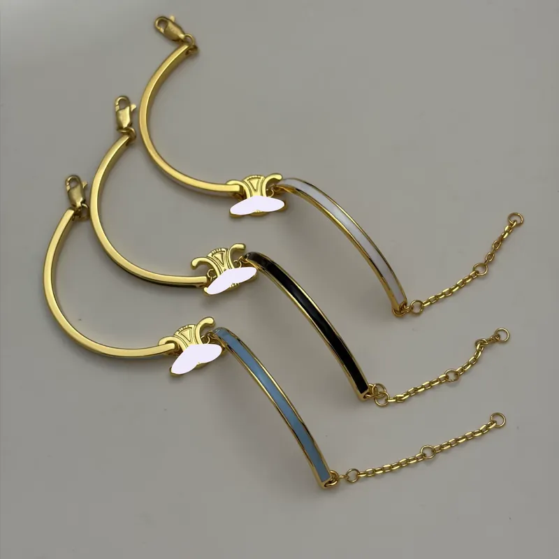 Emaille Arc de Triomphe Halb Armreif