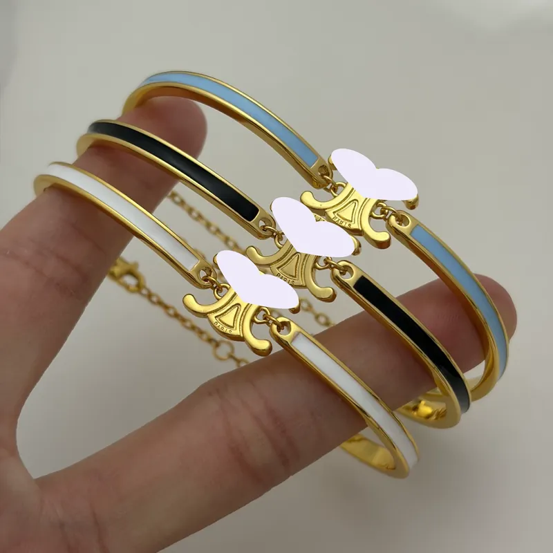 Emaille Arc de Triomphe Halb Armreif