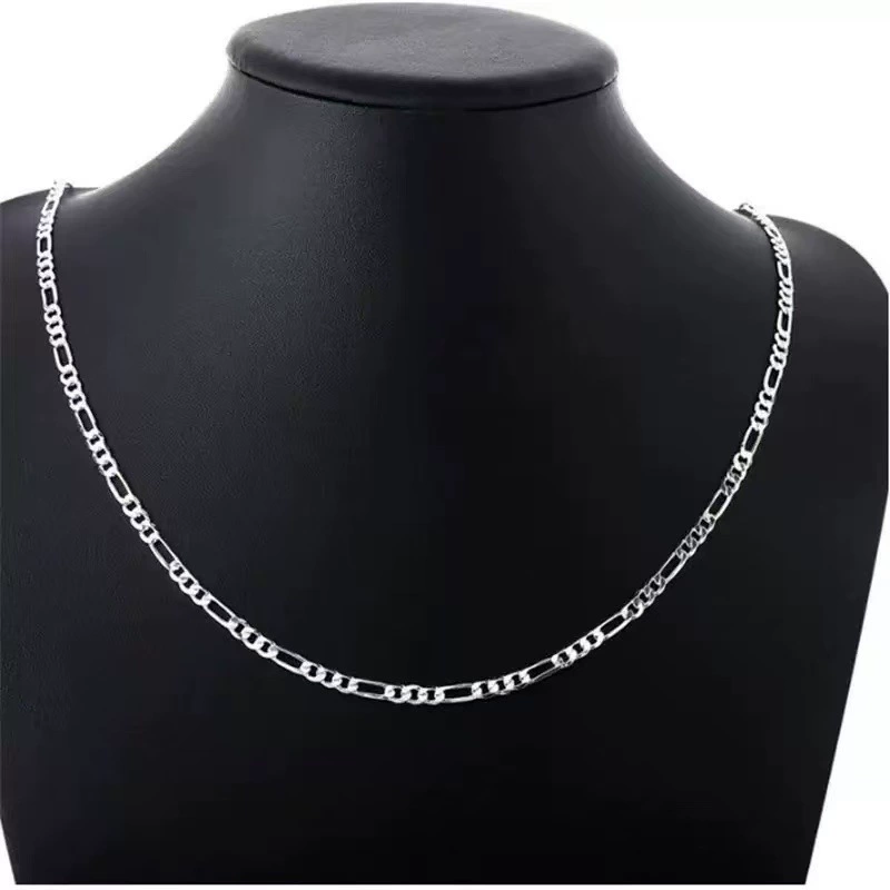Silver Plated 6mm Side Chain Necklace