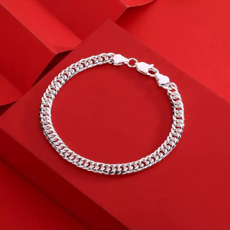 Silver Plated 6mm Hip-Hop Bracelet