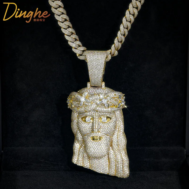 Titanium Steel Moissanite Skull Cuban Chain Necklace