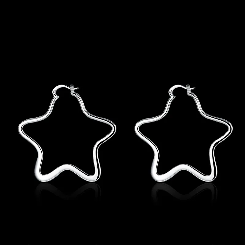 Silver Plated Star Earrings