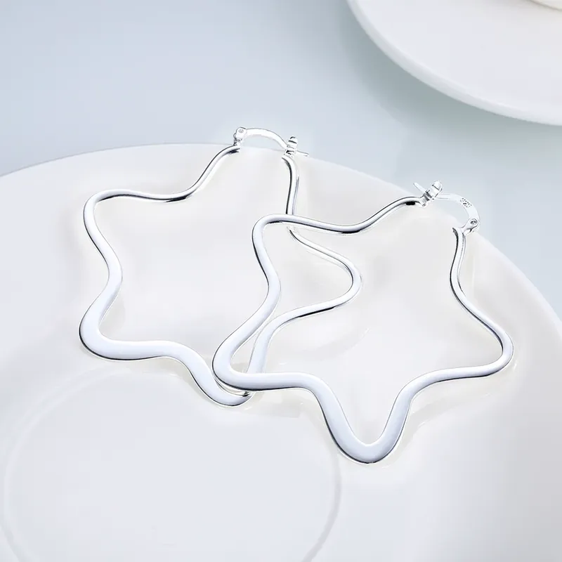 Silver Plated Star Earrings