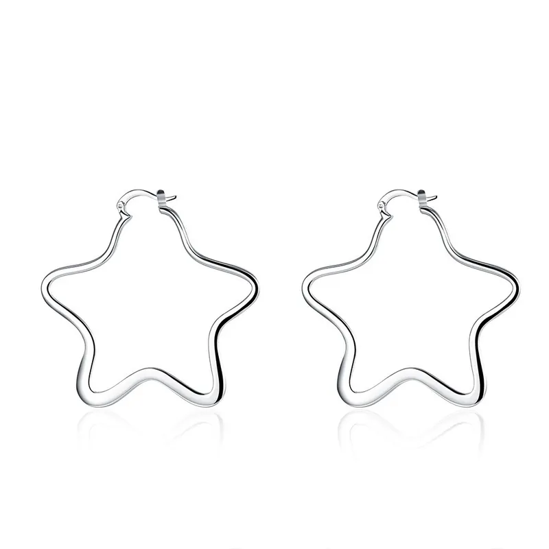 Silver Plated Star Earrings