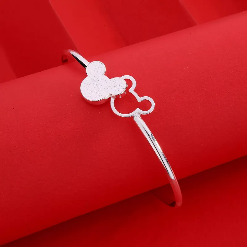 Stainless Steel Mickey Open Bangle