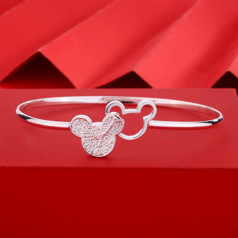 Stainless Steel Mickey Open Bangle